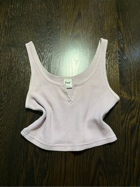 TNA Women's Light purple Waffle Knit Tank Top
